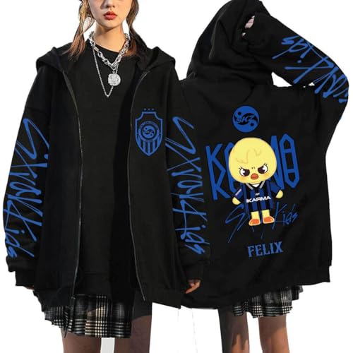 XYYYHTL Felix Hoodie Women Zip Karma Sport Jacket BangChan Lee Know Changbin Hyunjin Han Seungmin I.N Fashion Loose Y2K Streetwear Harajuk Sweatshirt Tops