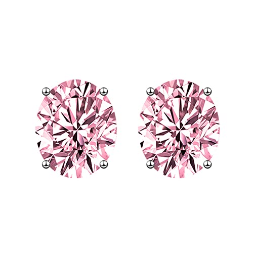 Boucles d'oreilles pour la Saint-Valentin en zircone cubique ovale