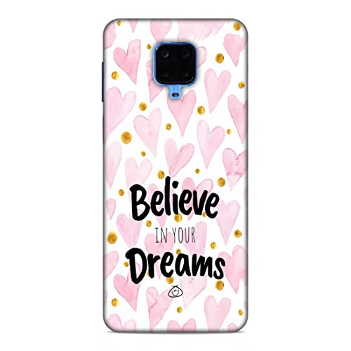 Image of Printed Mobile Back Hard Case Cover for Poco M2 Pro /Xiaomi Redmi Note 10 Lite /Xiaomi Redmi Note 9S | Stay Positive, Believe in Your Dreams -2196