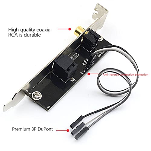 Kqcibz 24Bit 192Khz Daughter Card SPDIF Optical and Out Plate Cable Bracket Digital Audio Output for