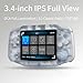 RG 34XX Retro Handheld Game Console Linux 64-bit 3.4 inch IPS Screen 32+64G Card RG 34XX Portable Gaming Console 5000+ Preloaded Games 3500mAh Battery Compatible with WiFi HDMI Bluetooth Glacier Blue