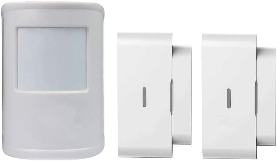JC 433MHz Wireless Digital PIR Detector, Motion Detector Sensor PET Immunity Max 44lb(20kg) with Wireless Guarding Window Door Sensor Indoor