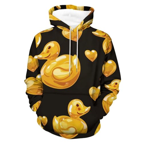 Sweat à capuche canard amoureux pour homme et femme taille S