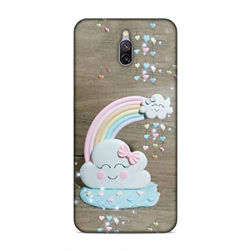 Image of Printed Mobile Back Hard Case Cover for Xiaomi Redmi 8A Dual | Smiley Cloud, Colourful Heart, Clay Art rainbow-2179