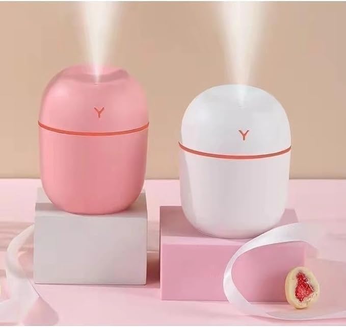 Kit 2 Mini Umidificador Difusor Aromatizador Portátil USB com LED, Formato Egg