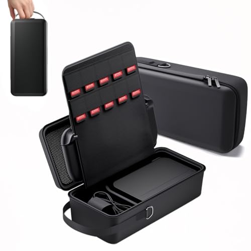 Switch 2 収納ケース 大容量 オールインボックス EVAハードシェル 耐衝撃・防水・防塵 ドック収納可能 本体/Joy-Con2/Proコントローラー/10枚ゲームカード/充電器 全面保護 スタンド機能付き 携帯に便利 旅行・外出用