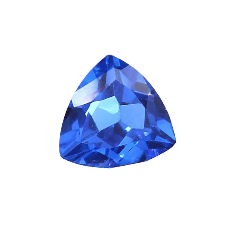 Saphir bleu de 8 mm en trillion pour façonner votre propre bague de fiançailles