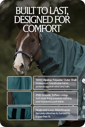 Image of Equinavia Arktis Turnout Neck Cover No Fill | 1200 Denier - Deep Green - S