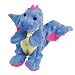 goDog Dragon With Chew Guard Technology Tough Plush Dog Toy, Periwinkle, Small