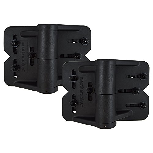 Weatherables Multi-Adjustable Heavy Duty Gate Hinges – Nylon Polymer Self-Closing Gate Hardware, Made For Easy Installation On Wood, Metal & Vinyl Gates Up To 150 Pounds (Pack Of 2) #TOP13