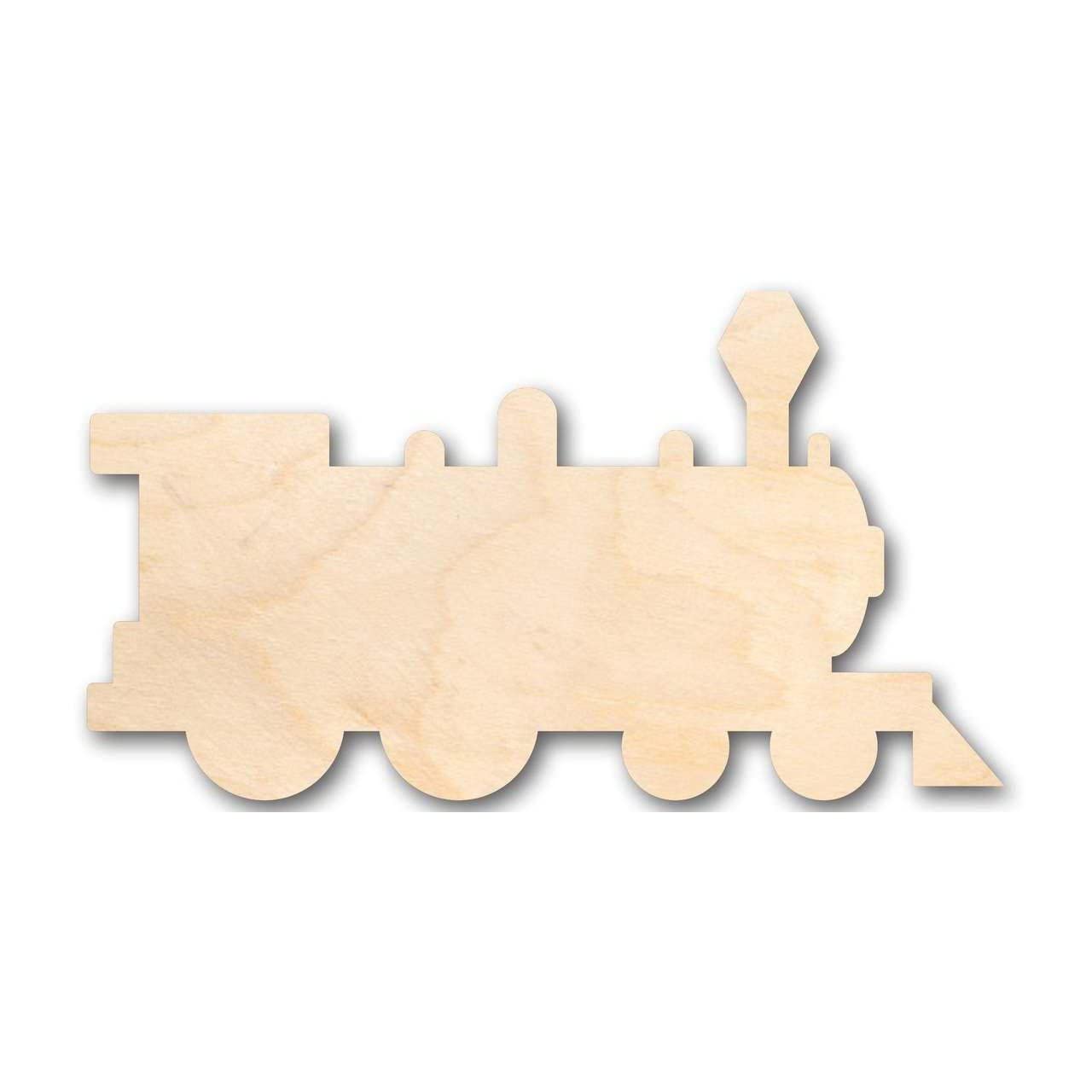 Unfinished Wood Train Shape Craft up to 46" DIY 6" / 1/8"