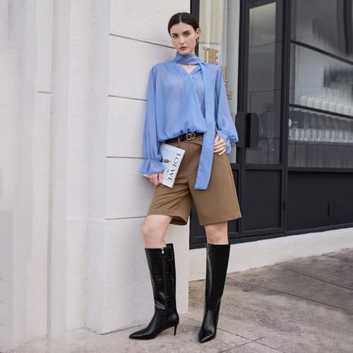 Image of wetkiss Knee High Boots - Pointed Toe & Kitten Heel & Side Full Zipper