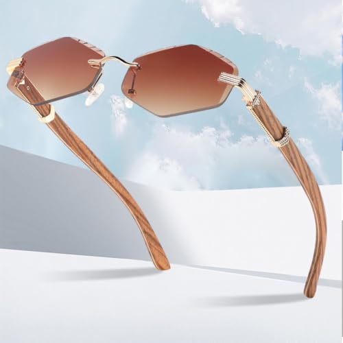 Lunettes de soleil sans monture verres étroits légères femme