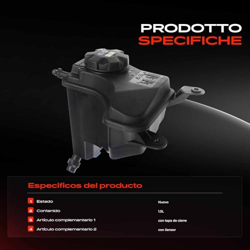 Depósito de compensación refrigerante compatible con BMW X1 E84 Serie 3 E90 4