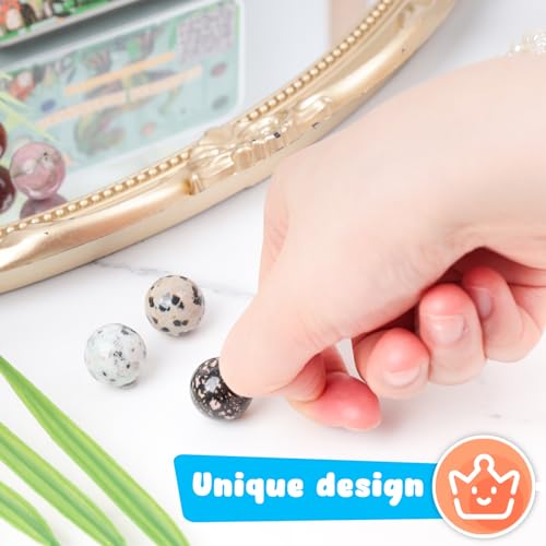 POPLAY 10PCS Marbles for Kids, Handmade Marbles in Tinplate Box Colored Marbles Bulk for Marble Game