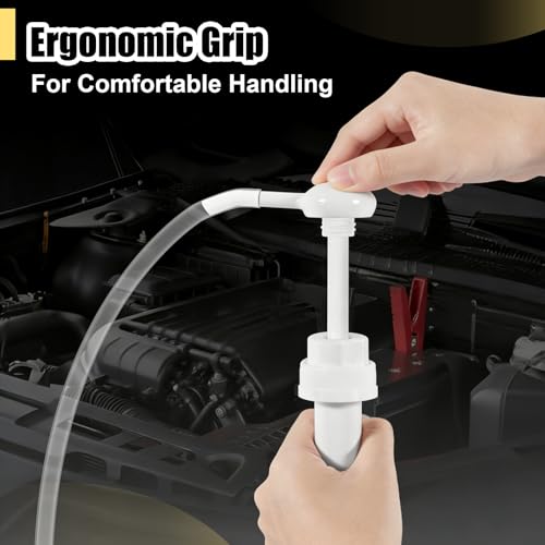 Image of Fluid Pump for Gallon Bottles, 4 Size Cap Adapters (38 /40 /43 /50mm) + Extension Tubes, Wide-Mouth Quart Compatible, Antifreeze with This 30cc Hand Pump(Not for Standard Quart)