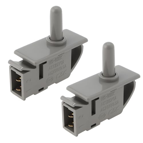 Create idea Interruptor Pulsador de Luz de Puerta de Refrigerador de 2 Pines de 2 Piezas para La Mayoría de Los Refrigeradores