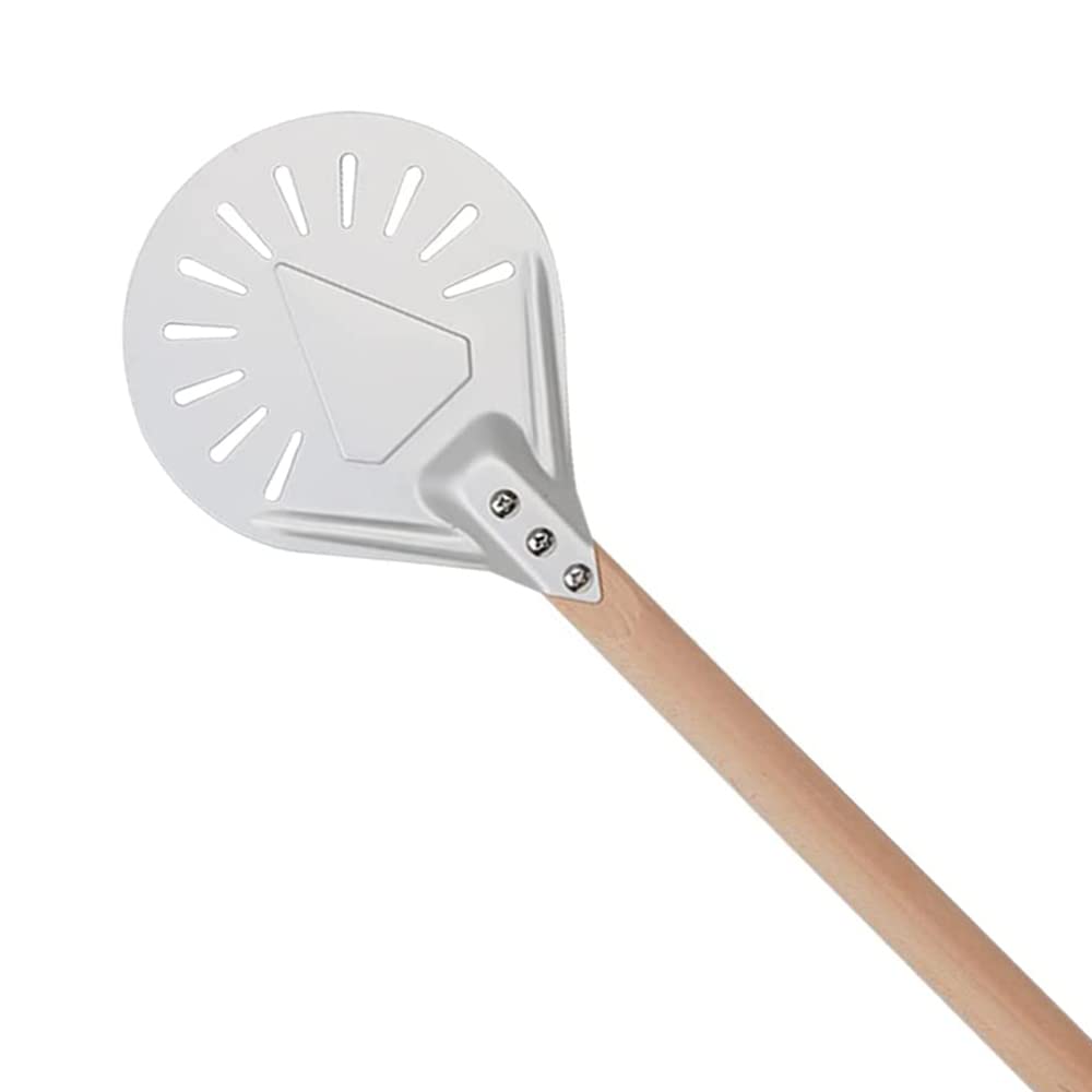 7-16-Zoll-Pizza Spatel, perforierte runde Pizza Spatel, leicht zu bedienende, hausgemachte Pizza-Brotkuchen/Aluminiumlegierung,L：40cm,9in