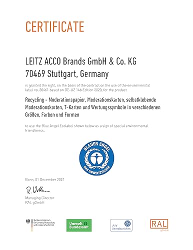 FRANKEN Moderationskarten Kreis mittel, 140 mm, 500 Stück, Präsentationskarten ideal für Meetings, Trainings, Schulungen im Büro oder Hotel und Lehrer in der Schule, Metaplankarten, Weiß, UMZ 14 09