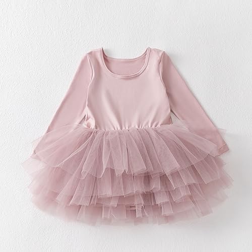 Image of Girls' Camisole Dance Tutu Leotard with Fluffy 4-Layers Ballet Dress for Ballerina (18 Months - 7 Years) | 1-7 Years, Sleeveless Leotard Bodice, Scoop Neckline, One-Piece, Ballet Class, Recitals, Birthday, Holidays, Photos