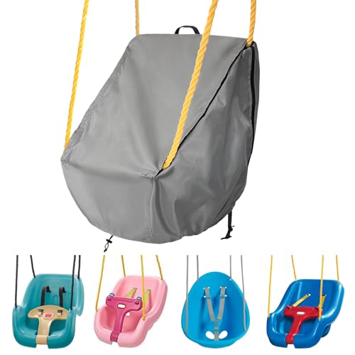 okcool Outdoor Toddler Swing Seat Cover for Little Tikes Baby Swing Seat,Outdoor Baby Swing Cover,A Wide Selection of Cute Colors and Patterns,Gray