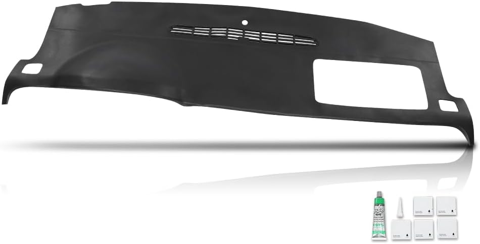 PIT66 TPE Dash Cover Dashboard Panel W/O Dash Speaker & AMP, Compatible with Chevy Avalanche Tahoe Suburban Silverado 2007-2014, Fit GMC Yukon/Yukon XL Sierra 2007-2014 Instrument Panel