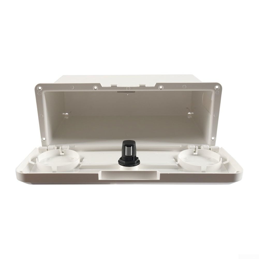 Box Portaoggetti Barca ABS Impermeabile con Portabicchieri | Serratura pulsante, per accesso , anti-apertura accidentale, design sleek