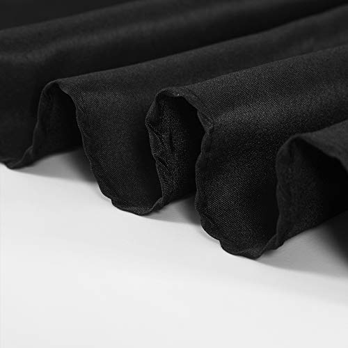 108 Inch Round Tablecloth Washable Polyester Table Cloth Decorative Table Cover For Wedding Party Dining Banquet（12 Pack 108 Inch,Black） #TOP6