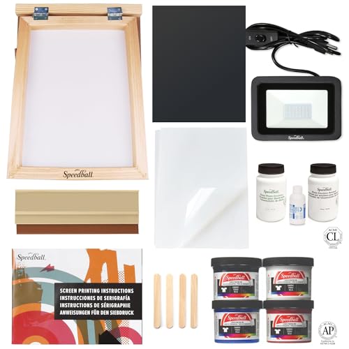 Speedball Advanced All-In-One Screen Printing Kit, Includes LED UV Exposure Lamp