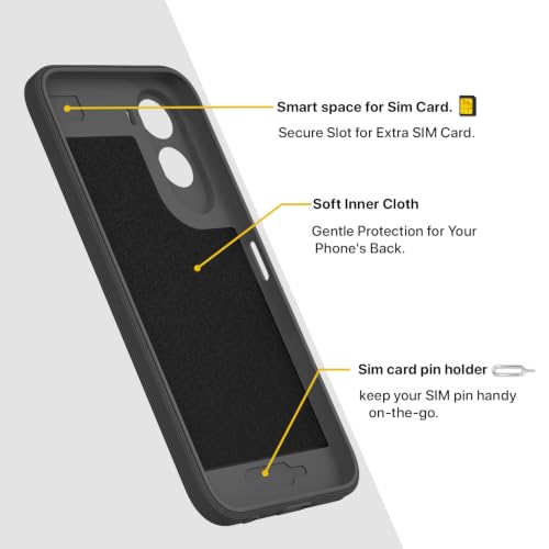 Image of Outlouders Back Cover for Redmi A7 Pro /Poco C85x 5G | Soft Matte Silicone | Slim Fit | Magnetic-Safe Logo Design (Magnetic-Safe Not Compatible) | Shockproof | Camera Protection Bumper Case (Grey)
