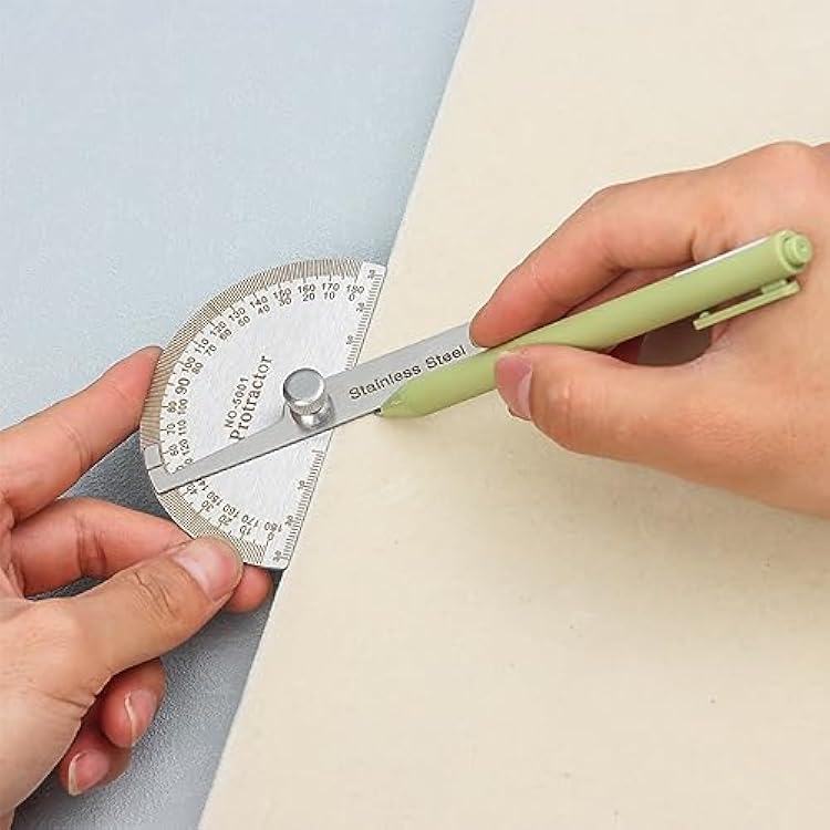 180 Degree Spin Angle Finder Protractor Multifunctiona Stainless Steel Workman Round Head Measuring Ruler