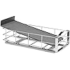 simplehuman 9-Inch Pull-Out Cabinet Organizer, Under Cabinet Sliding Drawer for Kitchen Bathroom, Heavy-Gauge Steel Frame, Removable Drip Guard, Ball-Bearing Tracks, Grey Plastic