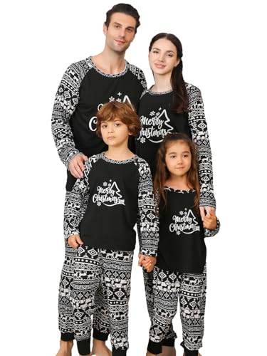 Christmas Pajamas Set for Family, Funny Matching Christmas Elements Printed Pjs Sets Xmas Pajama for Adults - Main Image