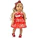 18 inch Doll red Christmas Dress