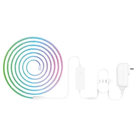 Woox LED Strip Lights Smart 5 Metres Smart WiFi Wireless App Controlled RGBW Dimmable for Home Kitchen TV Party, Working with Android, iOS, Alexa and Google Home (1 Pack), White, R4049 Cover