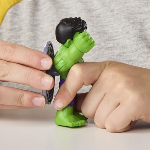 Marvel Spidey und Seine Super-Freunde Hulk Spielzeug mit Accessoire, 7,6 cm große Action-Figur, Superhelden-Spielzeug für Kinder, ab 3 Jahren