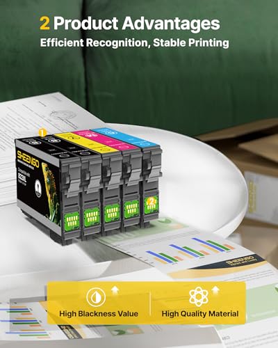 Image of 822XL Remanufactured Replacement for Epson 822XL Ink Cartridges Combo Pack for 822XL Printer Ink Epson for 822 XL T822 to use with Workforce Pro WF-3820 WF-4820 WF-4830 Printer（5 Pack）