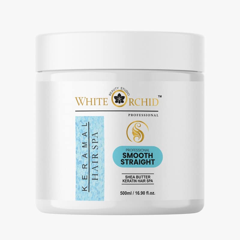 WHITE ORCHID BEAUTY STUDIO hair spa For Dry Or Dehydrated Hair keramal 500gm