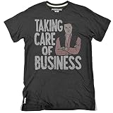 Popfunk Elvis TCB Slim Fit Unisex Adult Triblend Heather T Shirt (Medium) Charcoal