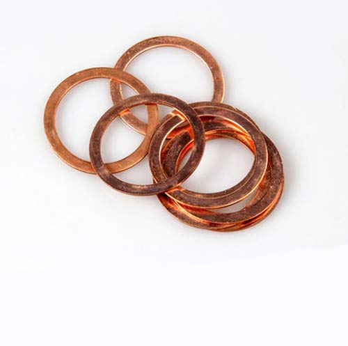 20pcs M9 Copper gasket Cu washer Sealing gasket Boat gaskets Outer diameter 12mm-16mm thickness 0.5mm - (Inner Diameter: M9x16mmx0.5mm)