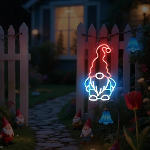 Image of Ammonite Gnome Neon Sign, LED Neon Lights for Room Wall Table Decor Art, Home Party Birthday Holiday Gift for Kids Teens Adults