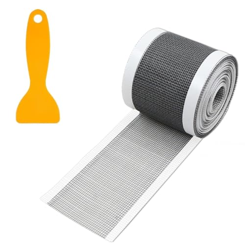 Yuannee Atrapacabellos para Desagüe de Ducha,Rollo de Malla Adhesiva Desechable 7cm x 10m Pegatina de Malla de Drenaje con Espátula Rejilla Adhesiva para Cocina Baño Bañera Balcón