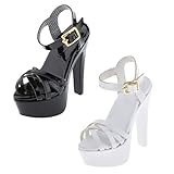 【LOT DE 2 PAIRES】: Le forfait comprend deux paires de sandales à talons hauts, permettant de varier les tenues pour différentes figurines ou occasions.