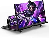 Ant Warrior Lente ingrandimento smartphone, 20 pollici Amplificatore schermo cellulare 3D HD, pieghevole Ingranditore schermo per alle smartphone per la visione di video (Nero)