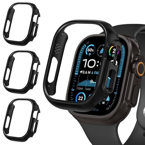 [Protezione Dello Schermo] ----- Bordi rialzati intorno allo schermo per una maggiore protezione dello schermo per il tuo smartwatch da cadute accidentali, urti e graffi. Nota: questa custodia rigida per PC senza protezione dello schermo incorporata, può godere di un vero e proprio tocco dello schermo. Non c'è da preoccuparsi della nebbia sullo schermo causata dal sudore dopo un allenamento o dalla differenza di temperatura dopo il ritorno dall'esterno.