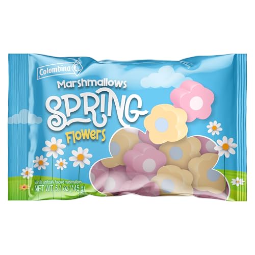 Colombina Spring Flower Marshmallows, Easter Candy for Kids and Teens,