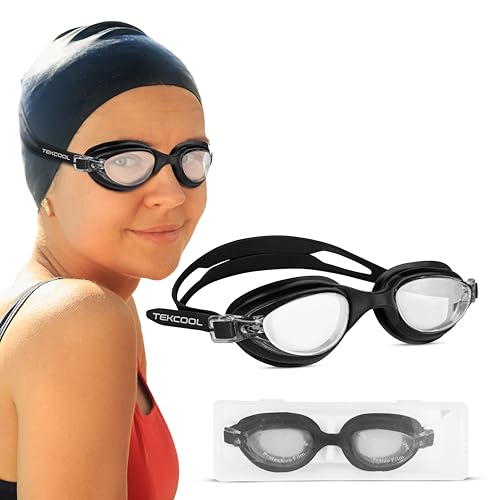 Image of TEKCOOL Swimming Goggles for Men & Women With Adjustable Strap and Air Goggles