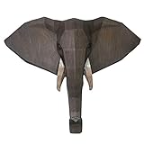 Comfy Hour Wildlife Collection Elephant Single Coat Hook, Clothes Rack, Animal Decorative Wall Hanger, 7-inch Brown, Polyresin