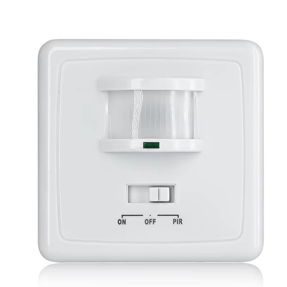 UDSKNV[KSL PIR Infrared Motion Sensor Wall Mounted 220V LED Light Switch MAX 600w Load+ 9m Max Detection Range Distance