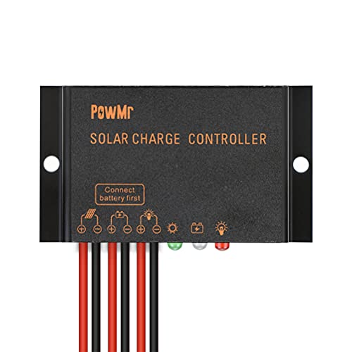 PowMr Solar Charge Controller Waterproof - 10A Charge Controller 12V 24V Auto Load on 24Hours IP68 Waterproof Solar Controller for Lead-Acid Battery (CMP-03 10A)